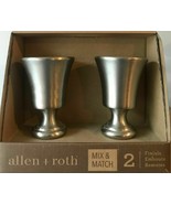 ALLEN + ROTH Curtain Rod Finials Brushed Pewter 0773157 2 Pack Set Mix &amp;... - £15.14 GBP