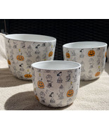 Peanuts HALLOWEEN Snoopy Charlie Brown &amp; the Gang Ceramic Pots Planters ... - $74.99