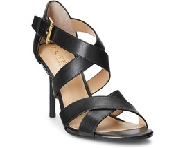 New Lauren Ralph Black Leather Stiletto Pumps Sandals Size 8 M $135 - £92.59 GBP