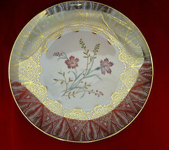 Plate Winterling Rostau Bovaria Mid-Century Gold Gilt Flower Design Collector - $30.95