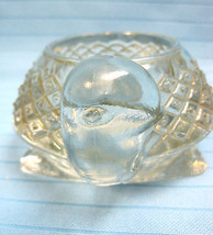 Turtle Sparkling Clear Pressed Glass Votive Candle Holder 1970&#39;s Avon #23 - £11.79 GBP