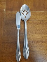 Hampton Silversmiths ROSE Stainless Glossy Silverware Serving Spoon Butt... - $256.89 MXN