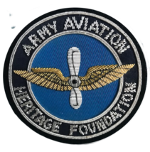 UNITED STATES ARMY AVIATION HERITAGE FOUNDATION BADGE NEW HAND EMBROIDERED - $24.00