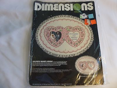 Primary image for Needlepoint Dimensions Crewel Delicate Hearts Frame 13 X 10 New Kit 1985 1301