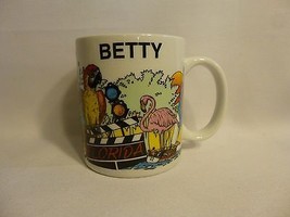 Betty Name Coffee Mug Cup Florida 1989 SEG&amp;C Inc Flamingo Parrot Whale L... - $11.87