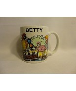 Betty Name Coffee Mug Cup Florida 1989 SEG&amp;C Inc Flamingo Parrot Whale L... - £9.48 GBP