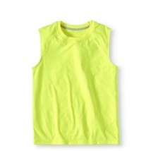 Athletic Works Boys Sleeveless Muscle Shirt Size X-Small 4-5 NEW Acid Yellow - £7.17 GBP