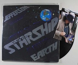 Jefferson Starship Band Signed Autographed "Earth" Record Album w/ Proof Photos - £79.02 GBP