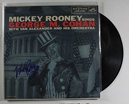 Mickey Rooney Signed Autographed &quot;Sings George M. Cohan&quot; Record Album - £59.12 GBP