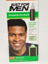 Just for Men #H-60 JET BLACK Shampoo-In Hair Color - £9.48 GBP