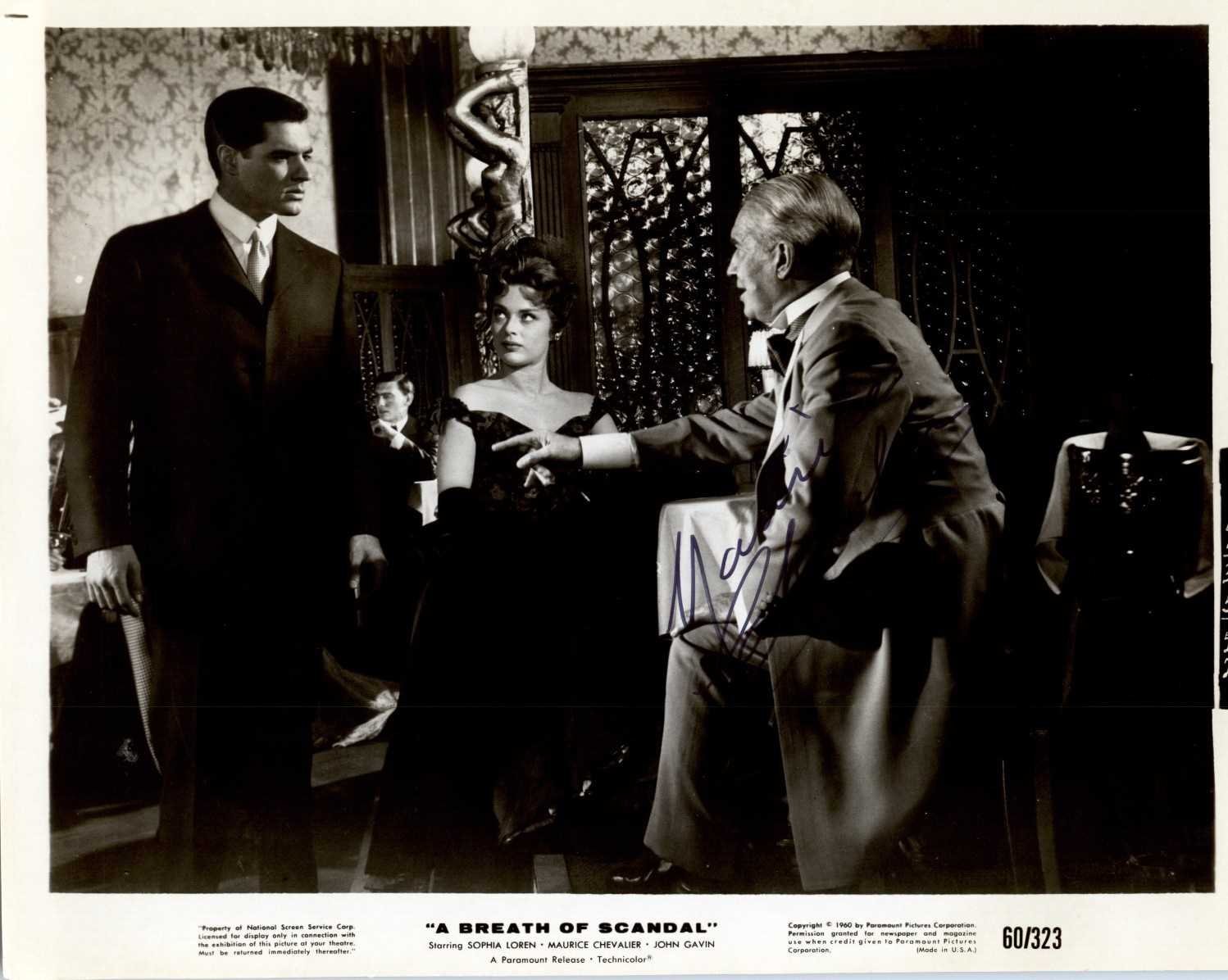 Maurice Chevalier (d. 1972) Signed Autographed Vintage "A Breath of Scandal" ... - £116.09 GBP