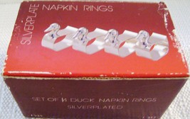F.B. Rogers Silverplated Duck Shaped Napkin Rings - £9.48 GBP