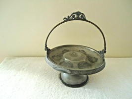 Vintage Silver Plate ?  Standing Serving / Relish Tray With Handle &quot; GREAT ITEM - £66.17 GBP