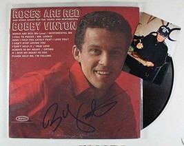 Bobby Vinton Signed Autographed &quot;Roses are Red&quot; Record Album w/ Signing Photo - £39.55 GBP