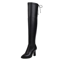 Elastic Thigh High Boots Women Shoes Sexy Slim Long Over The Knee Boots Female F - £76.56 GBP