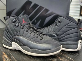 2016 Jordan Retro 12 Black/White Basketball Shoes 153265-004 Kid 7 - $70.13