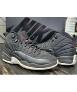 2016 Jordan Retro 12 Black/White Basketball Shoes 153265-004 Kid 7 - $96.23 CAD