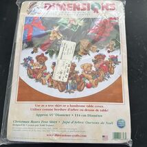 Dimensions Christmas Bears Tree Skirt Counted Cross Stitch Embroidery Ki... - $59.40