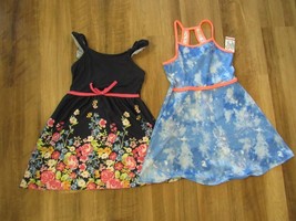 Pink &amp; Violet Girls Sleeveless 2-Pack Navy/Sky Blue Dresses Girl&#39;s Sz M/... - $290.38 MXN