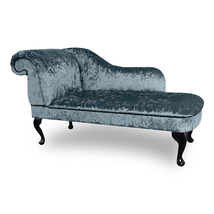 Ashford Handmade Shimmer Midnight Blue Chaise Lounge Bedroom Accent  - £247.23 GBP