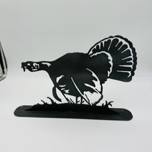 Wild turkey metal sign Black Yard Decor Farmhouse Style Silhouette Heavy 10”x16” - £59.85 GBP