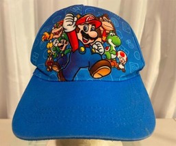 Super Mario Graphic 2022 Nintendo Hat Cap Baseball Blue Youth Boys Size - $11.87