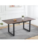 Modern Walnut Square Extendable Dining Table with Metal Legs - €217,36 EUR