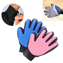Dog Cat Grooming Glove Pet Brush Comb Deshedding Hair Remover Rubber Glo... - $11.80+