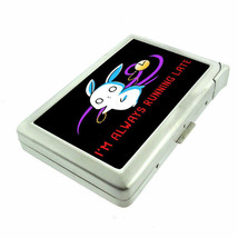 Late Rabbit Em1 100&#39;s Size Cigarette Case with Built in Lighter Metal Wallet - £17.64 GBP