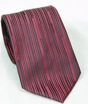 Arrow 100% Silk Men&#39;s Burgundy Stripes Necktie Tie Design  - £5.23 GBP