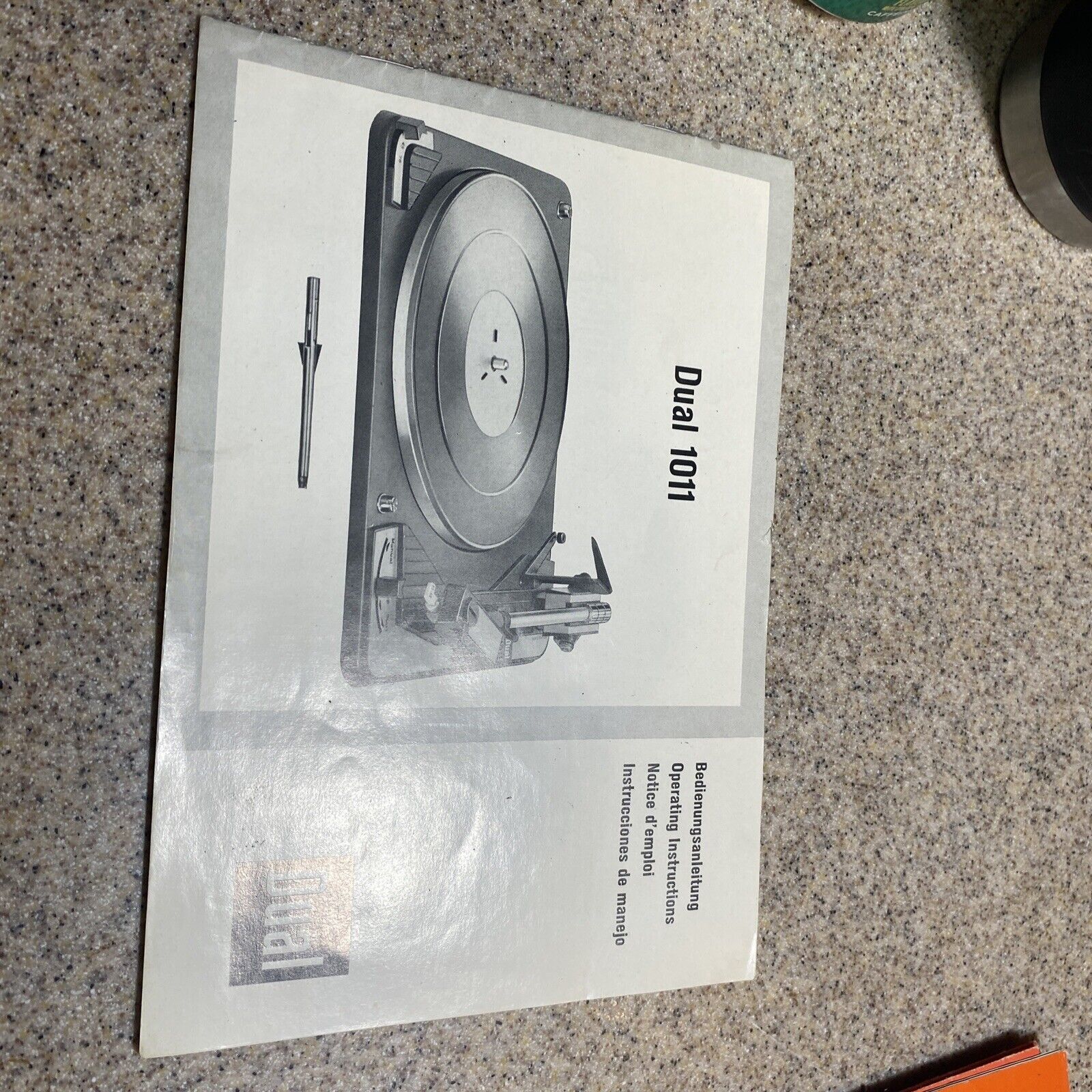 Dual 1011 Record Player / Turntable Service Manual *Original*  			