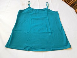 Lane Bryant Women&#39;s Ladies Spaghetti Strap Tank Top Shirt Top Teal Size 14 NWT - £10.24 GBP