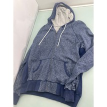 Hang Ten Gold Men Jacket Sweatshirt Full Zip Blue Sweater 100% Cotton Me... - £15.55 GBP