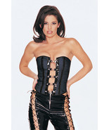 DENIM BUCKLED FRONT CORSET  LARGE BY LEG AVENUE - $17.19 CAD