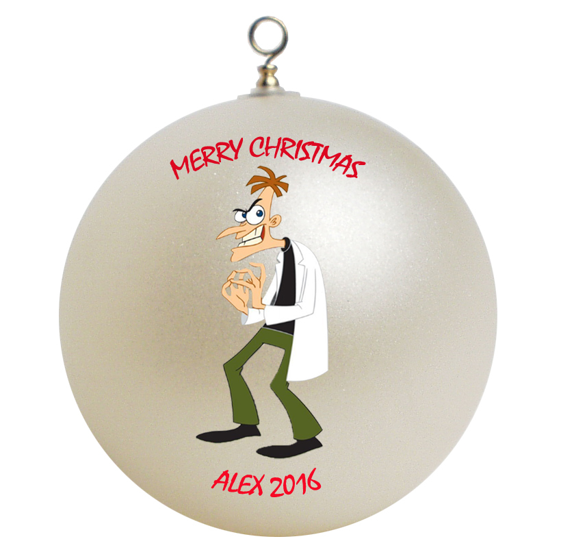 Personalized Dr. Doofenshmirtz from Phineas & Ferb Christmas Ornament Gift - $26.95