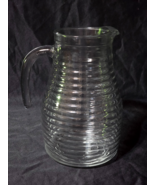 Vintage 2 Liter BEEHIVE Glass Pitcher Water Lemonade Juice Open Handle -... - $25.94 CAD