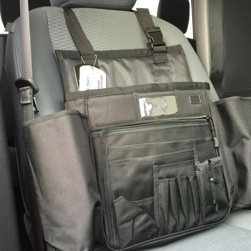 Car Seat Organizer Multi-Pocket Storage Bag - Black - £22.40 GBP