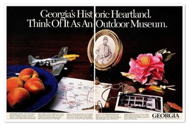 Georgia Historic Heartland USA Tourism Vintage 1993 2-Page Print Magazine Ad - £9.72 GBP