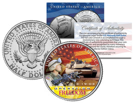 Iraq War Operation Freedom *March 19, 2003* Jfk Half Dollar U.S. Coin Military - £6.77 GBP