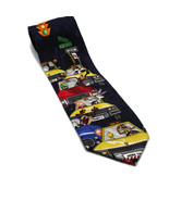 Looney Tunes Men&#39;s Blue Silk Tie Acme Taxi Bugs Taz Tweety Wiley Coyote ... - $568.37 MXN