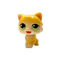 Littlest Pet Shop LPS Hasbro Yellow Cat Kitten Figure 2005 - £7.31 GBP