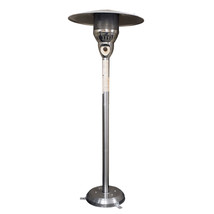 41000 BTU Silver Steel Natural Gas Cylindrical Pole Standing Patio Heater - $309.00