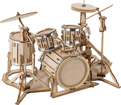 Wooden Craft Kits for Kids 3D Wooden Puzzle DIY Model Drum Kit to Build ... - $21.61