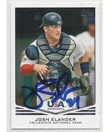 josh elander signed Autographed 2011 Topps USA Baseball - $9.41