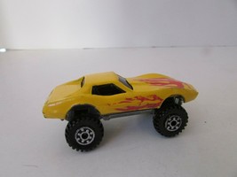 Mattel Hot Wheels Diecast Car Malaysia Yellow Corvette Monster Car 1975 H2 - $3.62