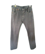Levi&#39;s 501 Denim Jeans 32x32 Button Fly Straight  11&quot; Rise Gray - $25.20 CAD
