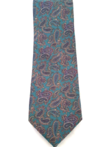 Vtg Resilio Necktie Men&#39;s Classic Style Multicolor Silk Retro Paisley Made USA - £12.17 GBP