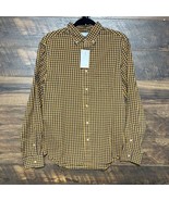 Old Navy Everyday Gingham Shirt Flex Med Slim Fit Plaid Long Sleeves But... - $238.51 MXN