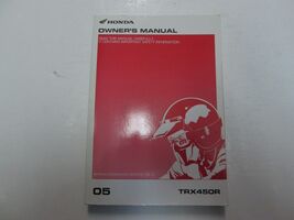 2006 Honda TRX450R Owners Operators Owner Shop Manual FACTORY NEW - $54.75
