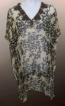 Women's Skemo Beaded Kaftan Mini Dress Swim Cover Up Size XL Floral Print - $19.79